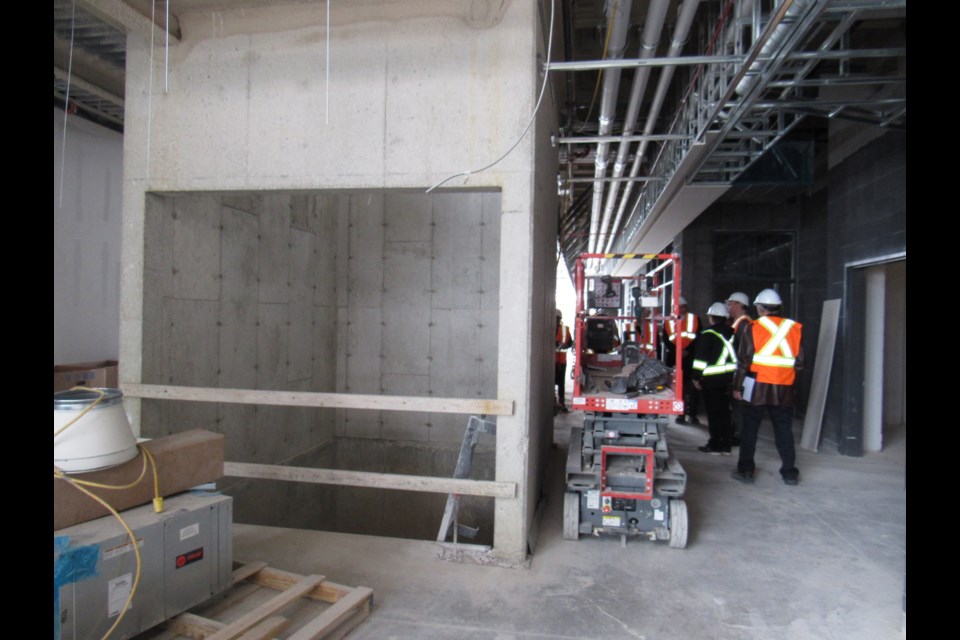 The elevator shaft was one of the first aspects of the building that was built. Shawn Gibson for BarrieToday