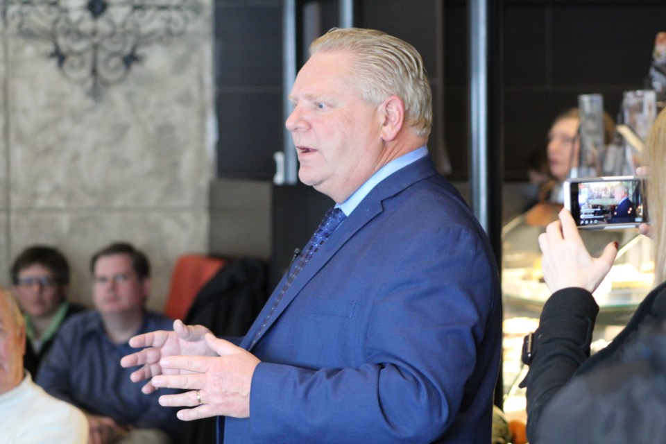 Progressive Conservative Party leadership hopeful Doug Ford made a stop in Barrie on Friday to speak to supporters. Raymond Bowe/BarrieToday