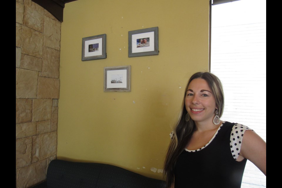 Camilla Jaremek has her work on display at Casa Cappuccino in downtown Barrie. Shawn Gibson for Barrie Today                               