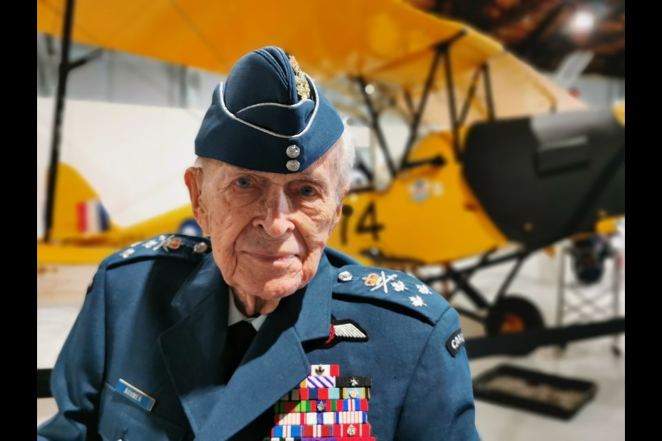 Honourary Major-General (retired) Richard Rohmer attended the reopening of the Hangar 11 Museum at CFB Borden Tuesday morning.