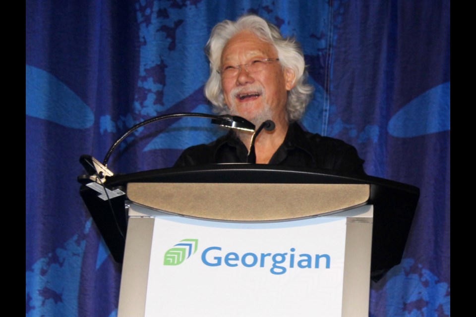 Dr. David Suzuki spoke about taking responsibility for the future of the earth at Georgian College on Friday.
Robin MacLennan/BarrieToday