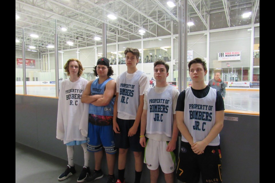 From left to right: Wyatt King,  Jacob Booth, Angus Rawding, Luke West, Ryley Ruff. Photo credit Shawn Gibson for BarrieToday                        