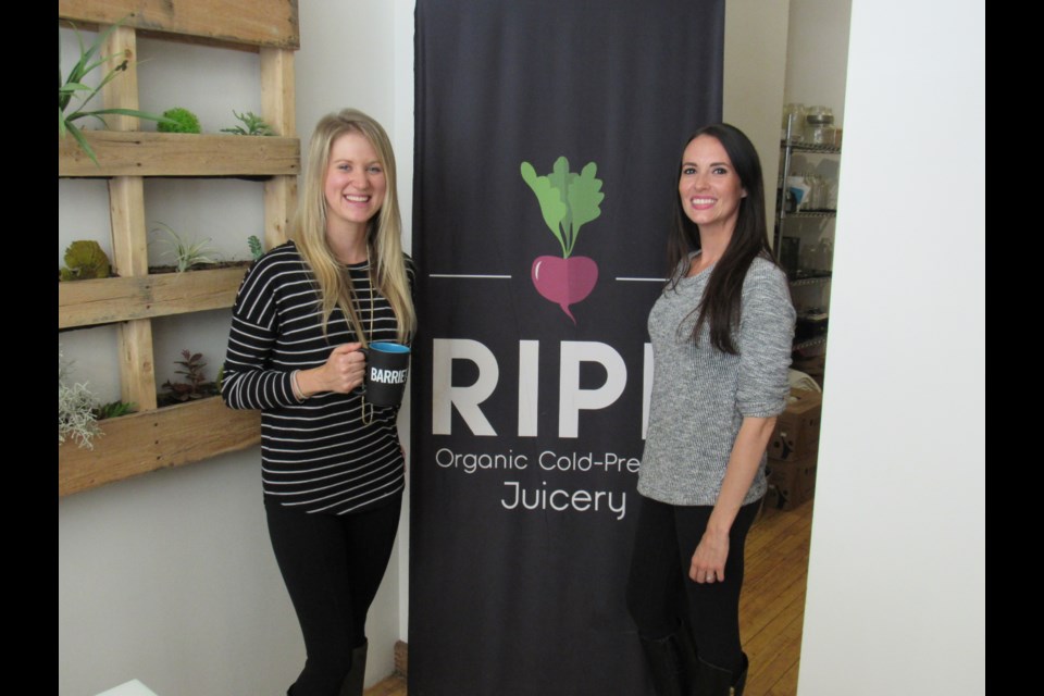 RIPE Juicery owners Lindsay Haley (left) and Meghan Muise (right). Shawn Gibson for BarrieToday