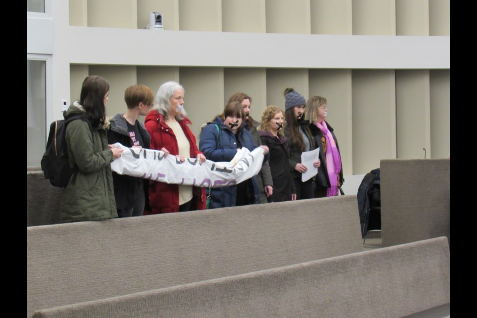 Project X Silent Demonstration takes place during Barrie City Council
Shawn Gibson for BarrieToday                               
