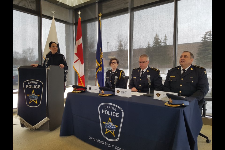 Barrie police and the OPP held a press conference on Wednesday to announce the results from a joint investigation. Shawn Gibson for BarrieToday