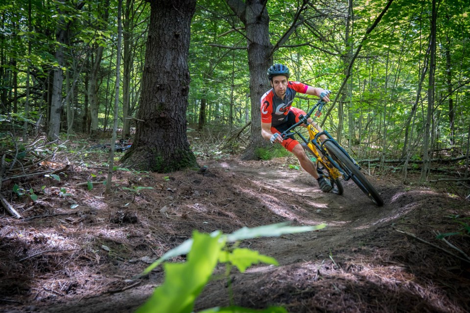 Joe Pearson takes to the local trails.