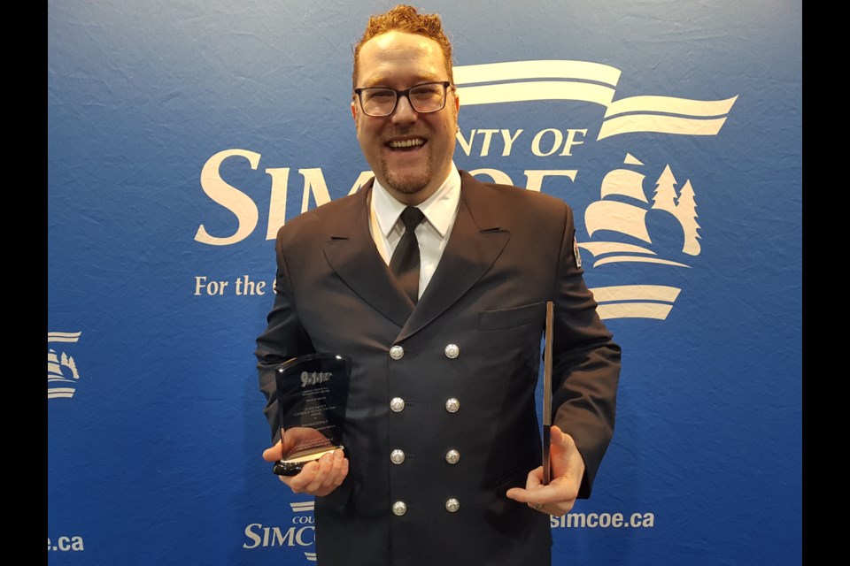 Ryan Macdonald from the Barrie Fire and Emergency Services won the top individual award Thursday afternoon. Shawn Gibson/BarrieToday