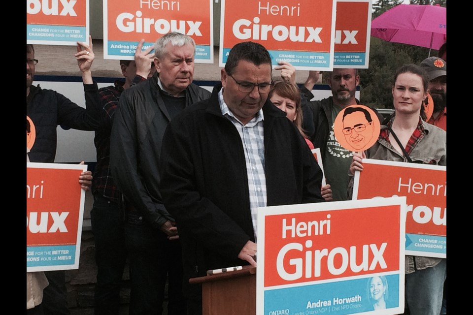 Ontario NDP Candidate for Nipissing Henri Giroux outlines his party's plan to improve the level of care at provincial hospitals