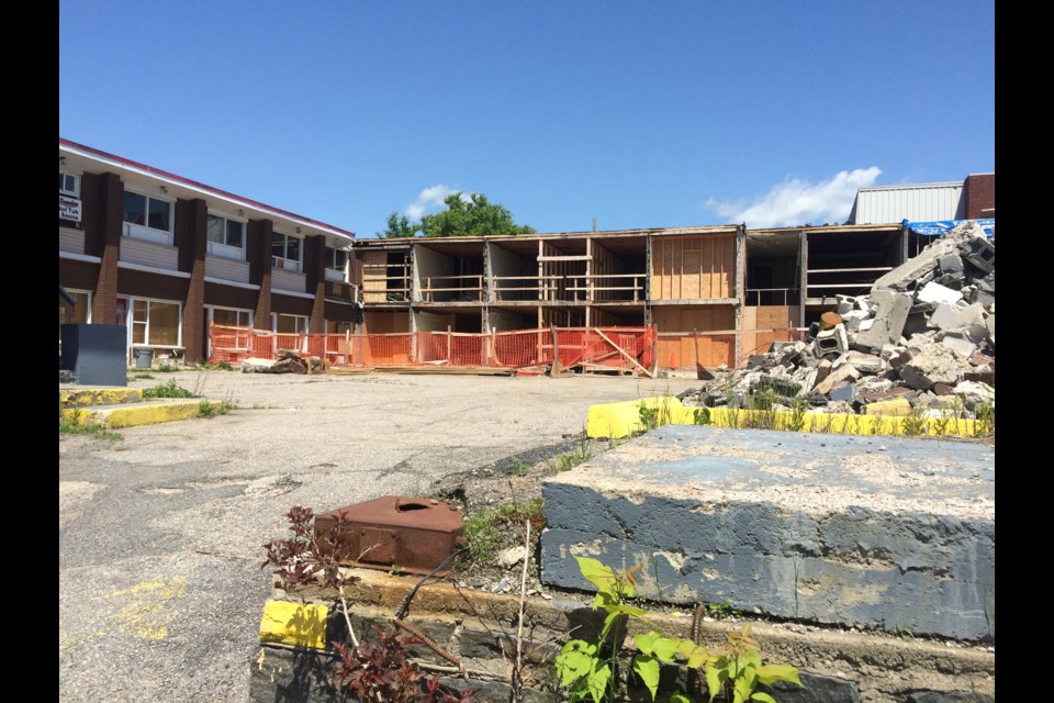 Renovation work on Sands Motel in downtown North Bay temporarily on hold.