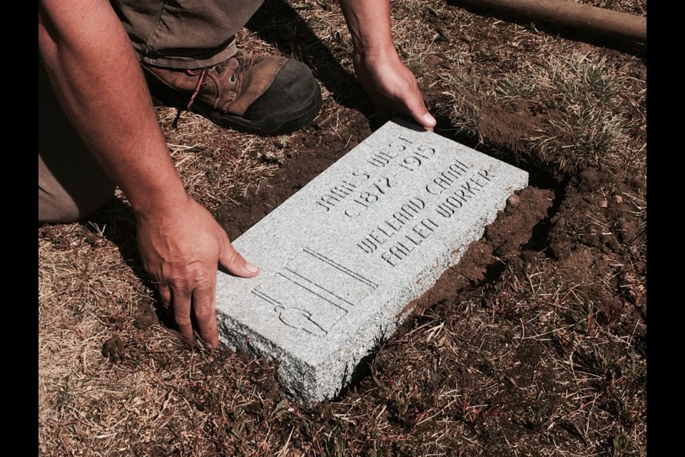 103 years after being buried in an unmarked grave, North Bay's James West finally has a grave marker 