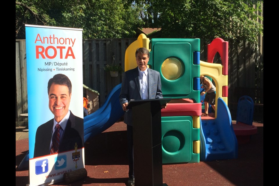 Nipissing-Timiskaming MP Anthony Rota announces increase to the Canada Child Benefit 