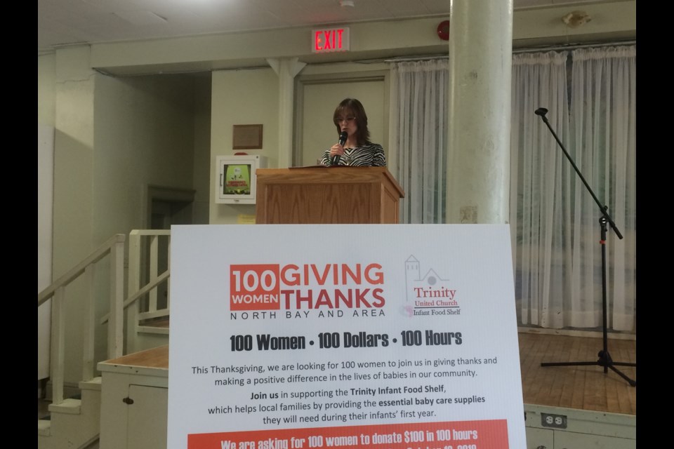Wendy Abdallah kicks off 100 Women, 100 Dollars, 100 Hours campaign to raise $10,000 for the Trinity Infant Food Shelf to support babies during their critical first year of life.