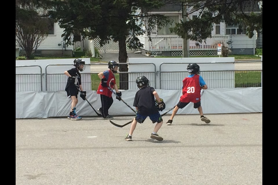 YMCA Road Hockey Classic elementary day scores over 200 children from grade 3 to grade 8