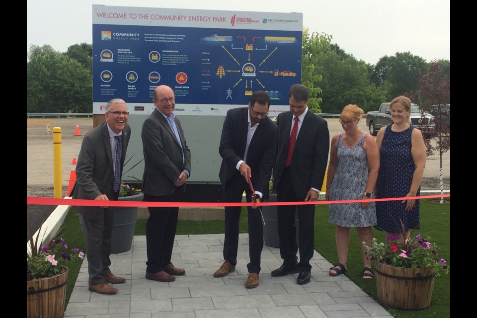 Canada's first utility-scale microgrid opened in North Bay on July 10. (Linda Holmes photo)