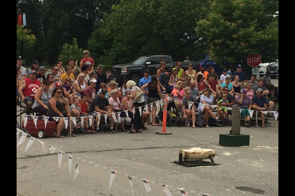 The Great Canadian Lumberjack Shows drew a large crowd at Mattawa Voyageur Days 