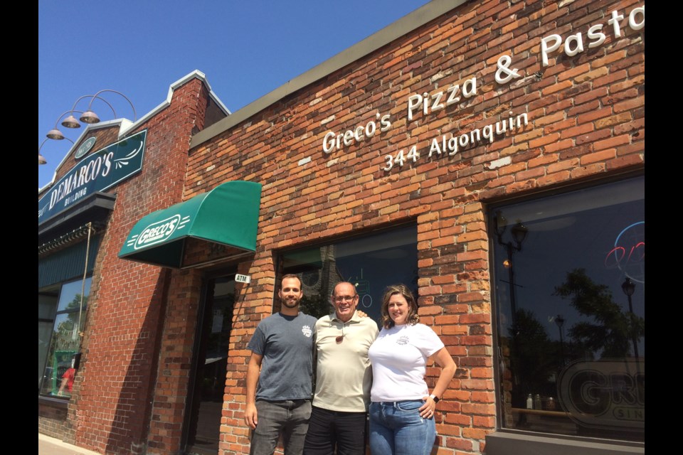 Taylor, Terry and Stephanie Trottier celebrate 50th anniversary of Greco's Algonquin location
