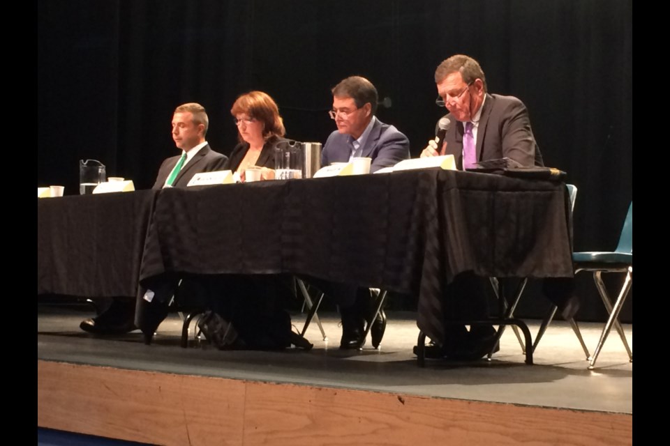 Four of the federal candidates in the Nipissing-Timiskaming riding  debated party policy at Nipissing University 