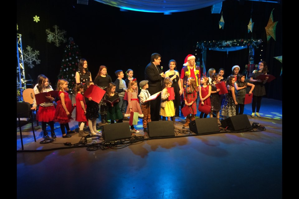 The student choir from St. Thomas d’Aquin in Astorville was among the first to perform at the Lions Children's Christmas Telethon