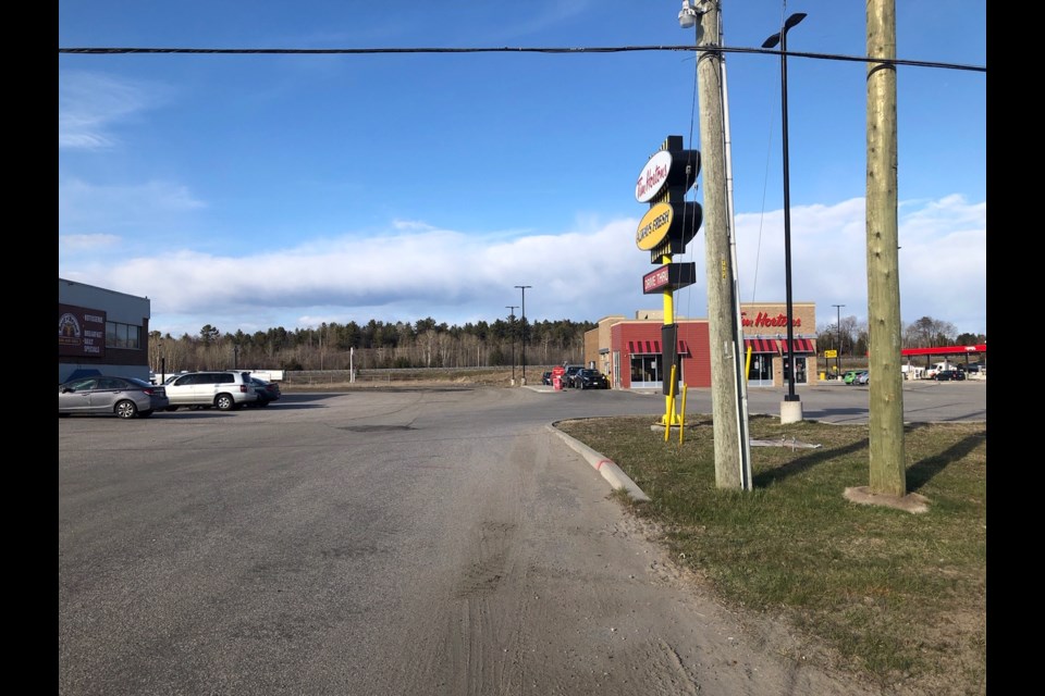 Future site of Four Points by Sheraton hotel on property well back of Tim Hortons off Pinewood Park Drive 