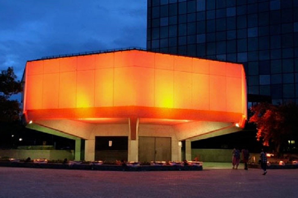 City Hall in North Bay was lit up orange on Canada Day in memory of victims of residential schools.