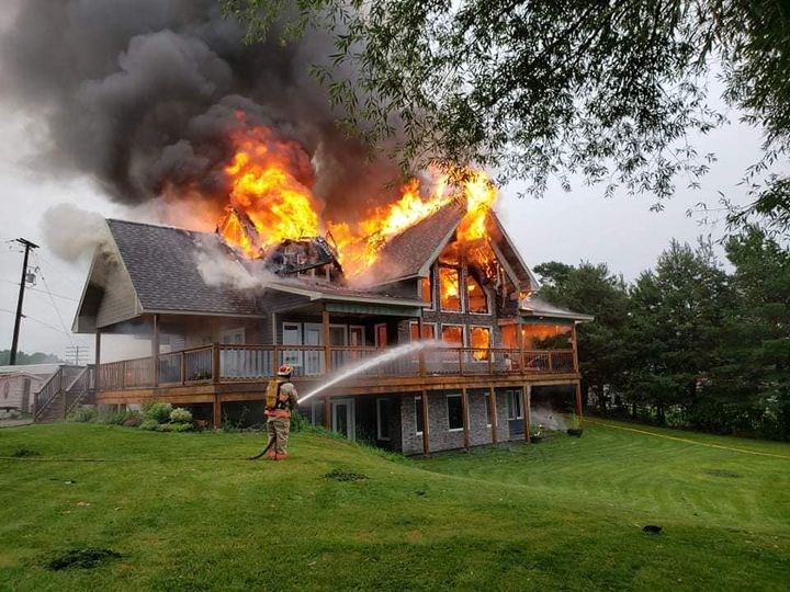 Bonfield house fire~ posted by Sylvain Foisy