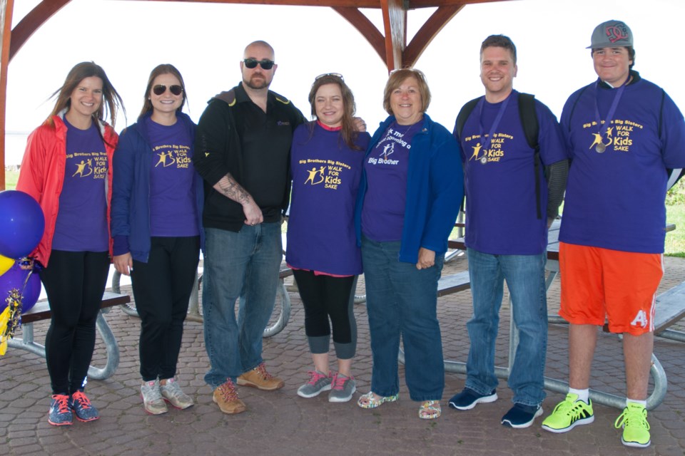 Big Brothers Big Sisters staff and volunteers at Walk for Kids Sake on the North Bay Waterfront. 