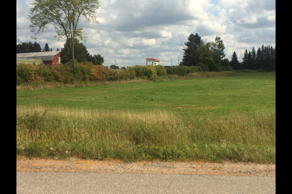 Properly behind Powassan fairgrounds being rezoned for future development.  Photo by Linda Holmes/BayToday.ca 