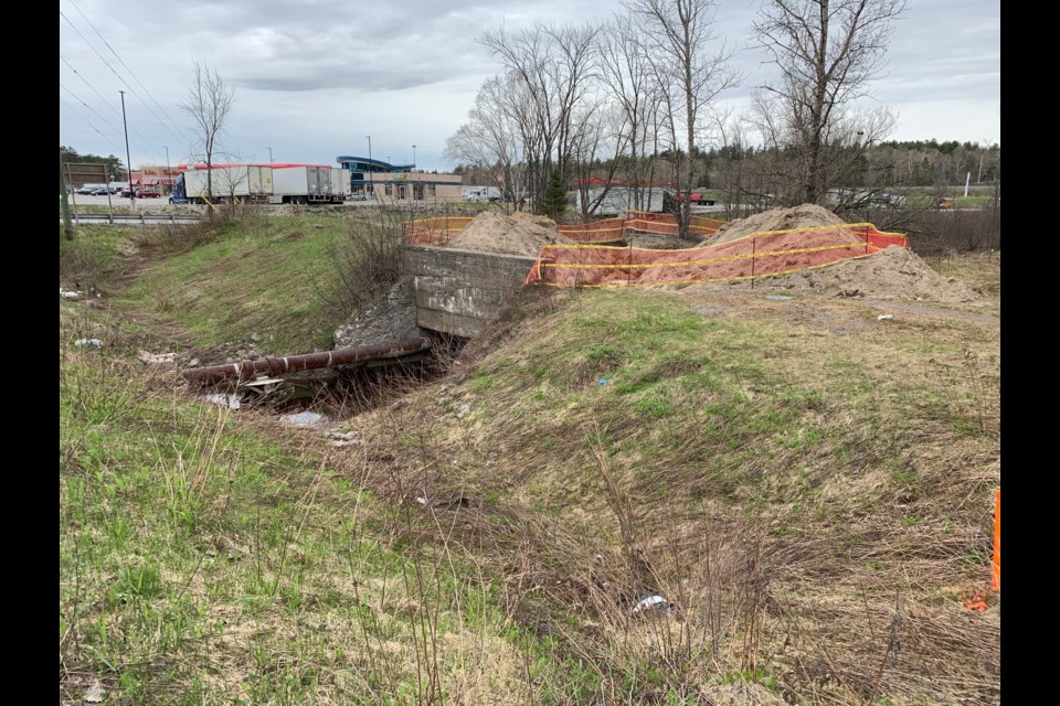 some preliminary work has been done to a bridge over Cook Creek on the north side of the casino property. Jeff Turl/BayToday.