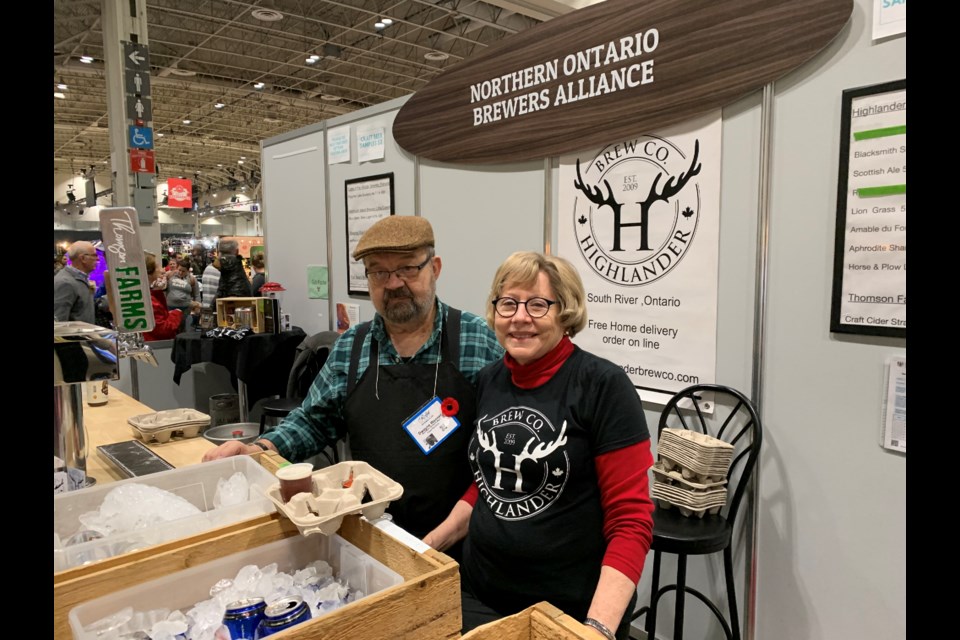 Dwayne Wanner and his wife, Judy, promote northern craft breweries at the Royal Winter Agricultural Fair in Toronto. (Jeff Turl/BayToday)