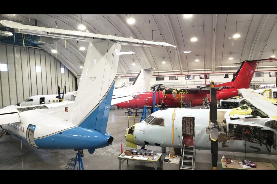 Voyageur Aviation hanger in North Bay.