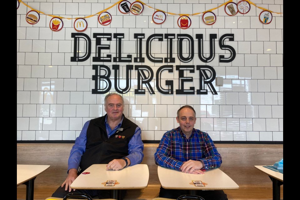 Dan (left) and Colin MacWhirter at the McDonald's location on McKeown Avenue