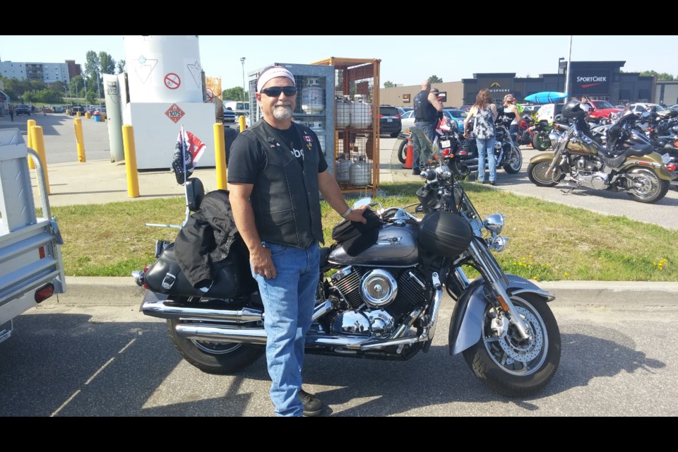 Dan Pilon, a first-time participant in the Ride for Dad