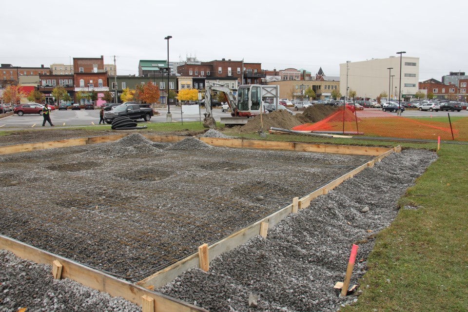 A new site is being readied off Oak St. for the Dionne Home Museum. Photo by Jeff Turl.