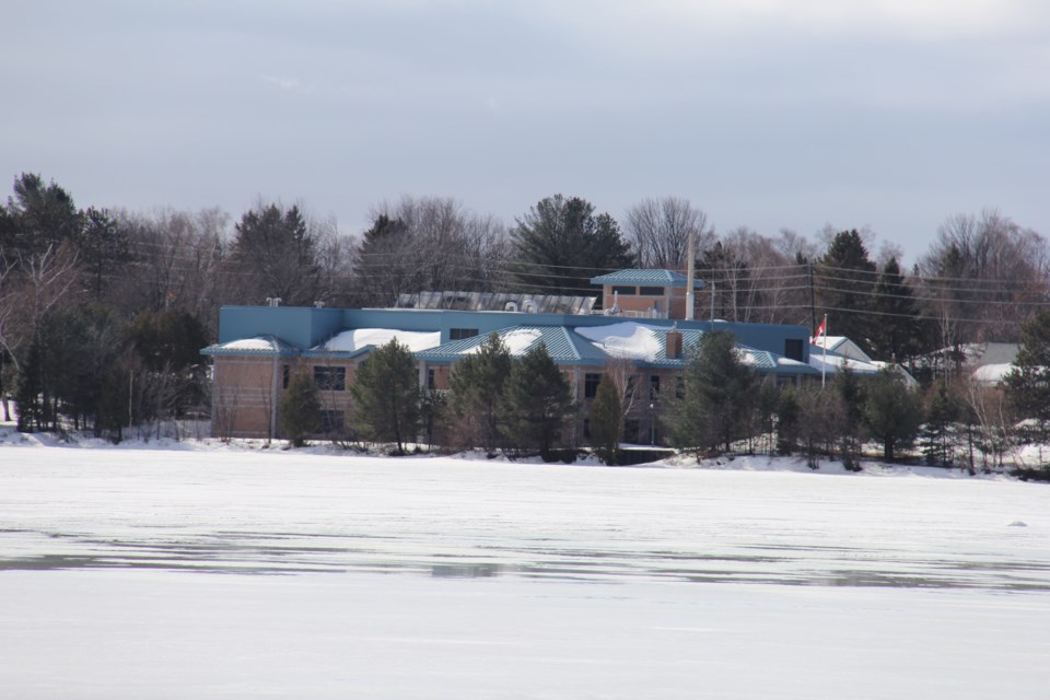 The City water filtration plant sits just across Delaney Bay from Lee's Creek. Photo by Jeff Turl.