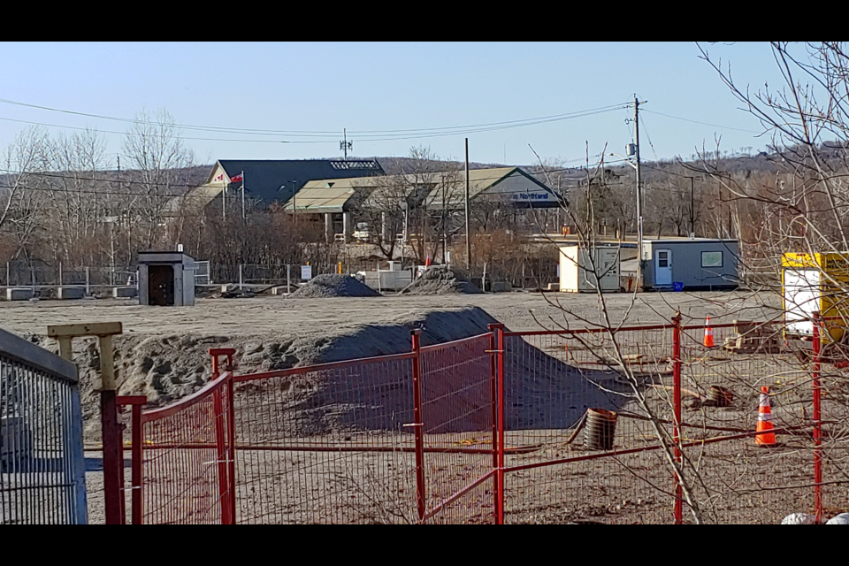 The future location of Martin Roy Transport's terminal on Station Road in North Bay. The Ontario Northland Station can be seen in the background.