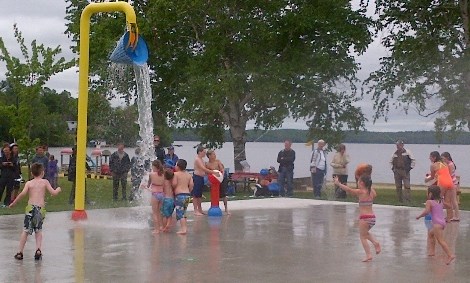North Bay residents won't have to travel south to Callander to play in a splash pad. North Bay is finally getting its own. Photo by Jeff Turl.