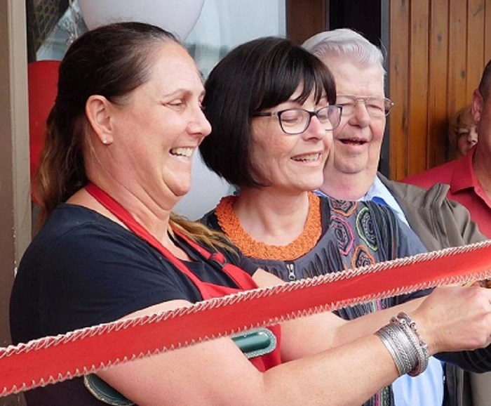 In this 2017 file photo, Normand Roberge attends a ribbon-cutting ceremony in Verner at Le Fromage, alongside co-owner Jennifer McNutt Bywater (left) and West Nipissing Mayor Joanne Savage.