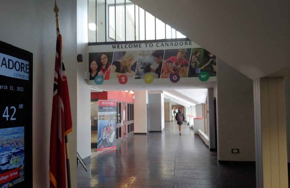 20220303 canadore college hallway sc