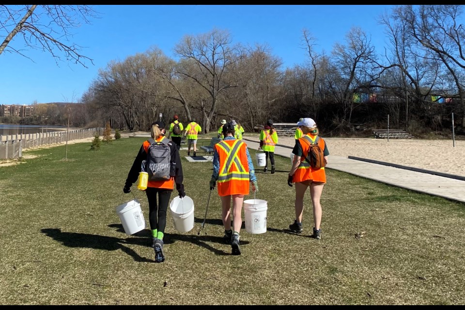 SOLE students cleaned up along Shabogesic Beach