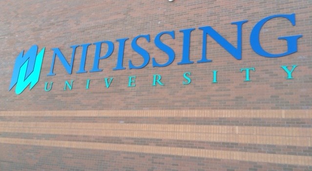Nipissing university outside sign turl