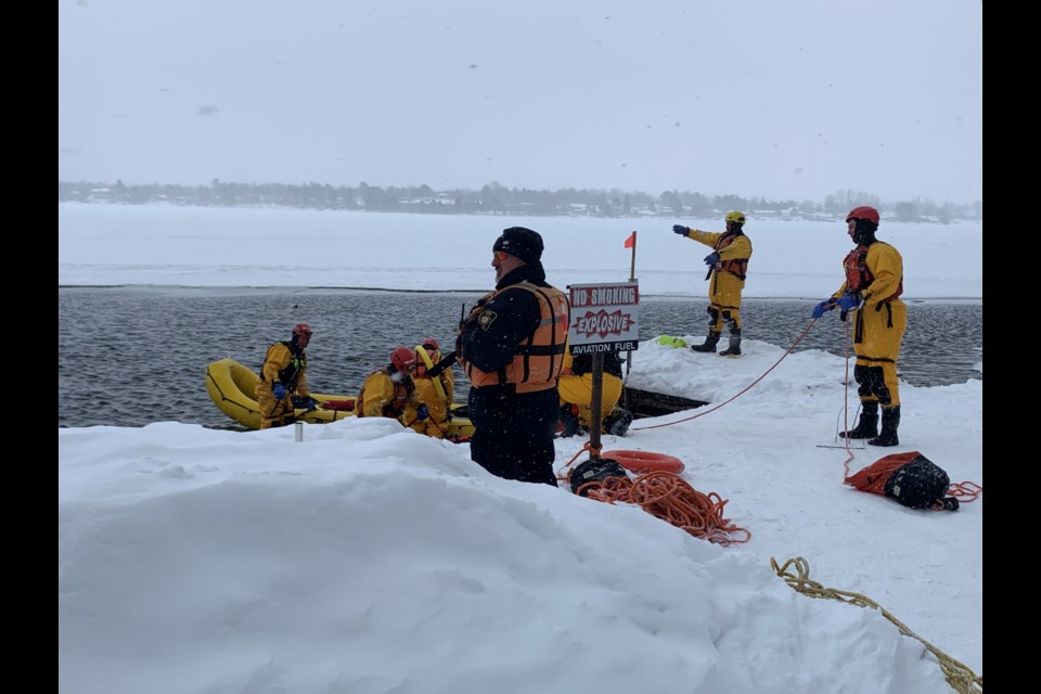 Ice rescue simulation on Trout Lake (PHOTOS) - North Bay News