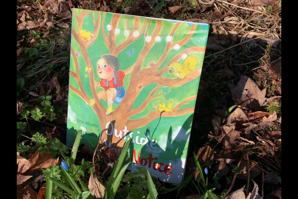 Outside: You Notice is a new children's picture book by local author Erin Alladin.