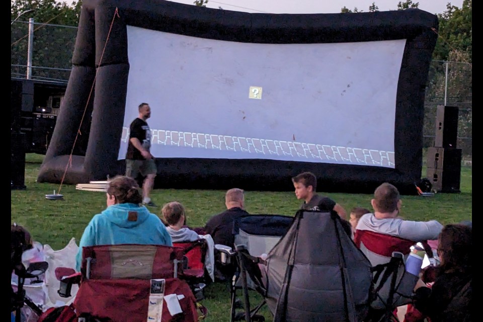 The first Ferris outdoor movie night was a big success say event organizers.