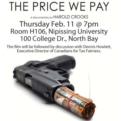 The Price We Pay North Bay Poster 2016