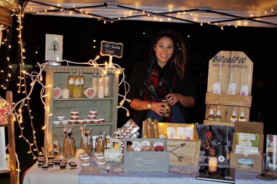 Brianna Campigotto, creator of the Artisans Way in her booth at Lights and Lanterns. Photo by Ryen Veldhuis.