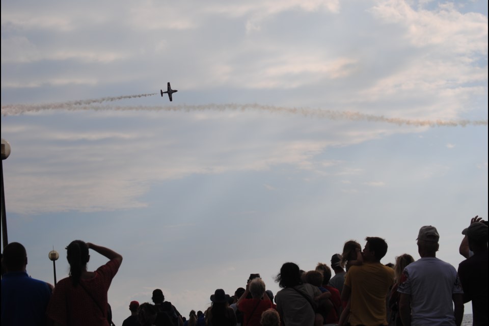 The Snowbirds entertained the crowds at the Lead Up to Canada 150 at the North Bay waterfront in June 2017. 