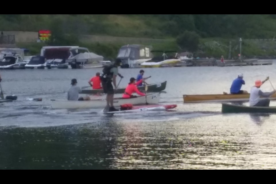 Stand up paddleboarders competed in the Mattawa River Race for the first time