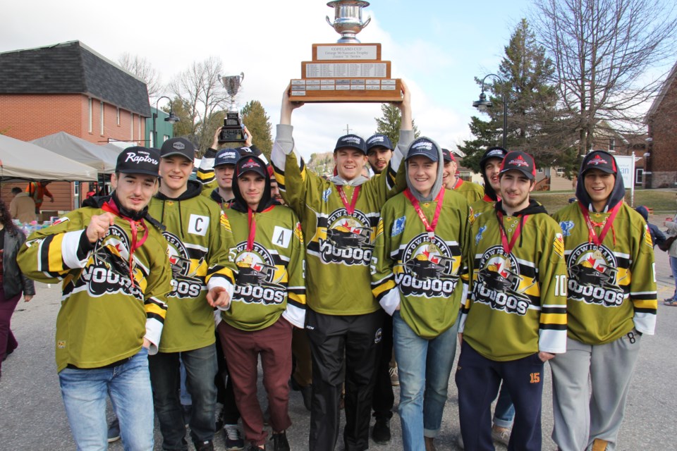powassan voodoos proudly display nojhl championship trophy turl 2017