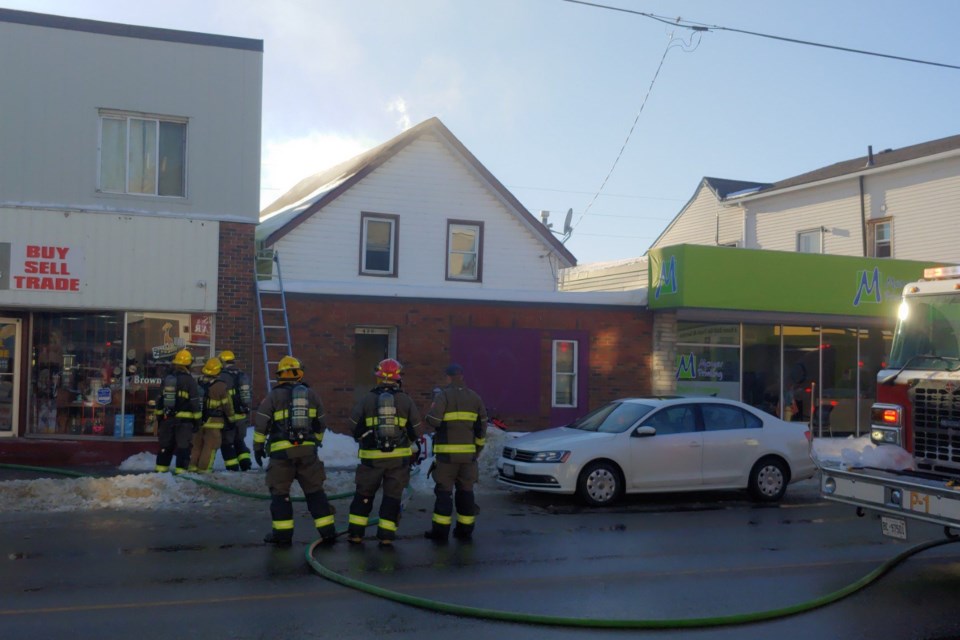 A fire Wednesday afternoon at 439 Main St. East has left one person injured.