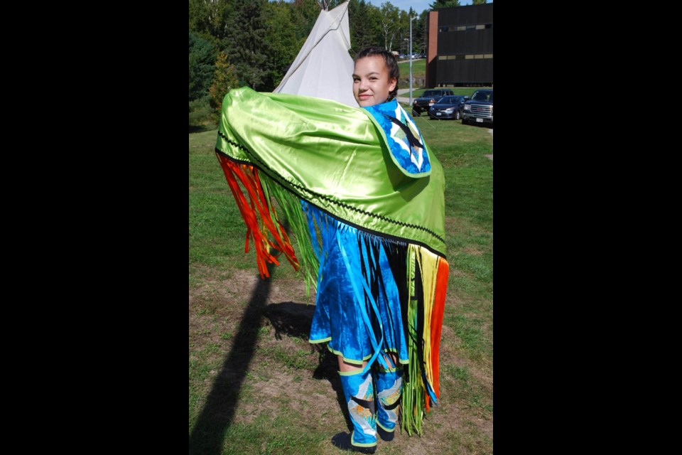 " I'm so happy when I'm dancing," said 16-year-old Hunter Corbiere  from Wabashing First Nation. She has been dancing since she was two years old.  